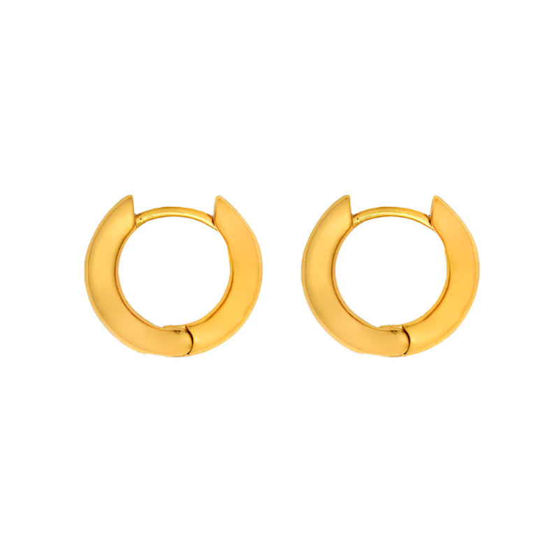 double hero charm hoops mini gold