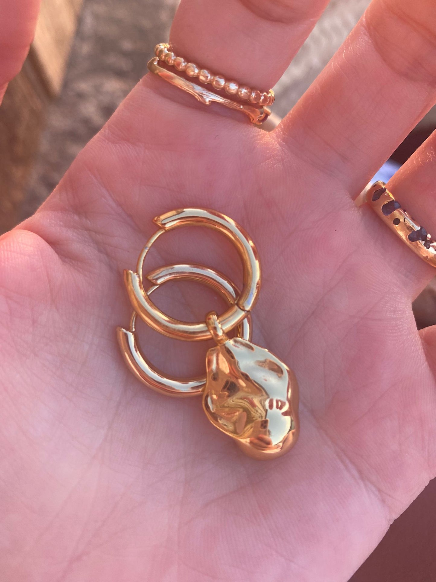 SO Gold Baroque Pearl Charm