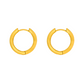 Double Hero Charm Hoop MIDI 18ct Gold Plate