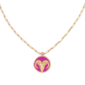 aries zodiac star sign necklace