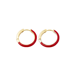 ruby hero charm hoops