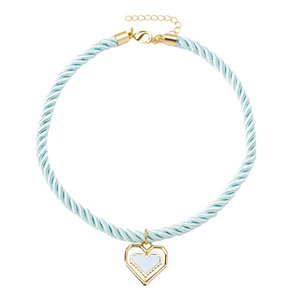 tangle spinning heart necklace