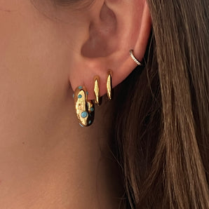 blazing diamante chunky hoops