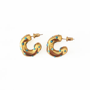 blazing diamante chunky hoops