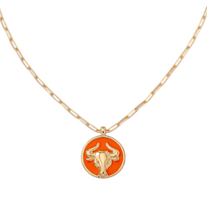 taurus zodiac star sign necklace