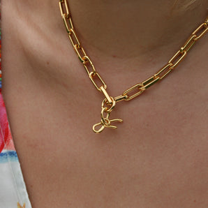 The bow necklace stack