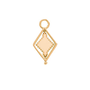 pixelated spinning diamond charm