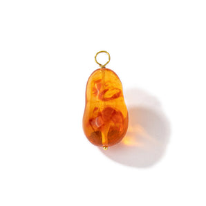 resin candy baroque pearl - amber