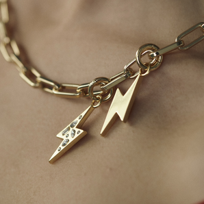 crystal lightening bolt gold
