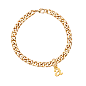 the mini bracelet initial stack