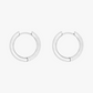 Double Hero Charm Hoop MIDI Silver