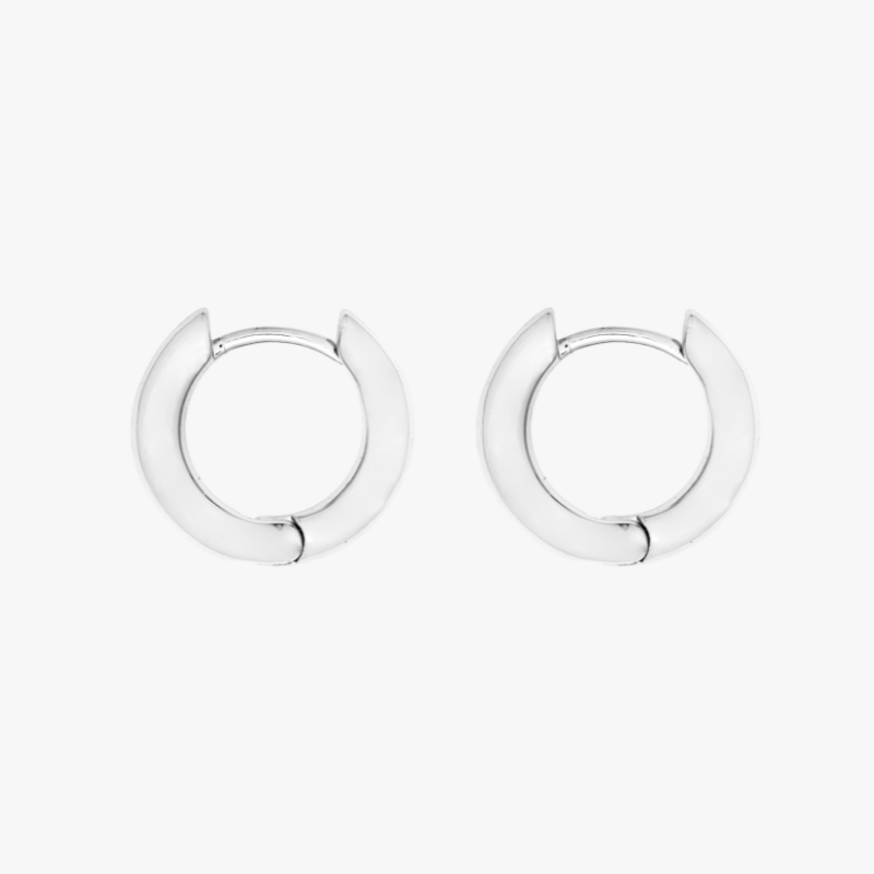 Double Hero Charm Hoop MINI Silver